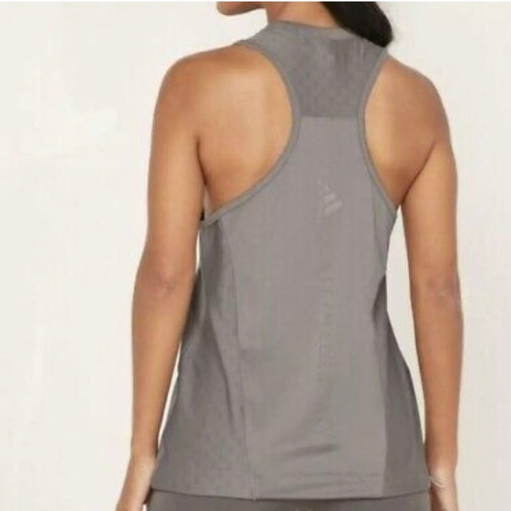 ADIDAS Stella McCartney Studio Explorer Gray Taupe Mesh Tank Size M